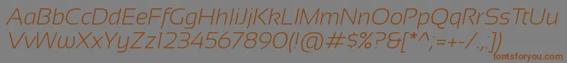 Más sobre la fuente SansationLightItalic fuente SansationLightItalic – Fuentes Marrones Sobre Fondo Gris