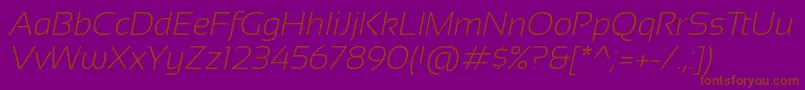 fuente SansationLightItalic – Fuentes Marrones Sobre Fondo Morado