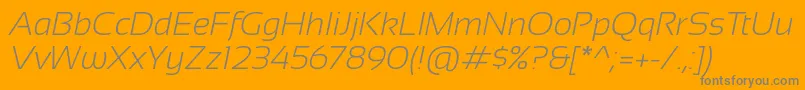 SansationLightItalic Font – Gray Fonts on Orange Background