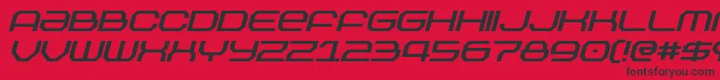OutlandItalic Font – Black Fonts on Red Background