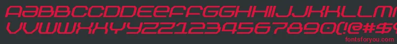 OutlandItalic Font – Red Fonts on Black Background