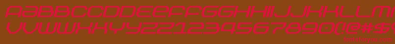 OutlandItalic Font – Red Fonts on Brown Background