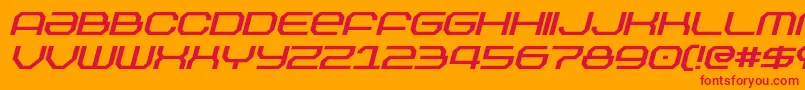 OutlandItalic Font – Red Fonts on Orange Background