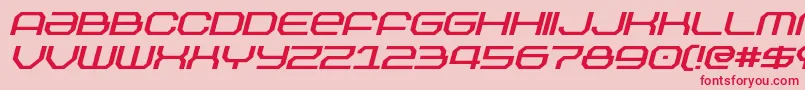 OutlandItalic Font – Red Fonts on Pink Background