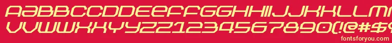 OutlandItalic Font – Yellow Fonts on Red Background