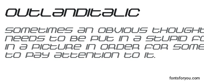OutlandItalic Font