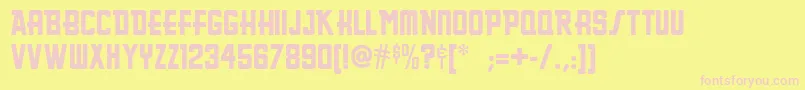 Greasy Font – Pink Fonts on Yellow Background