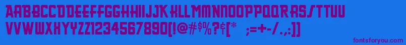 Greasy Font – Purple Fonts on Blue Background