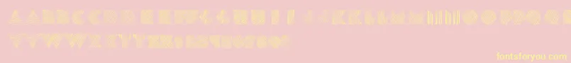 Kstexture Font – Yellow Fonts on Pink Background