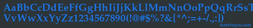 PalatinoРџРѕР»СѓР¶РёСЂРЅС‹Р№ Font – Blue Fonts on Black Background