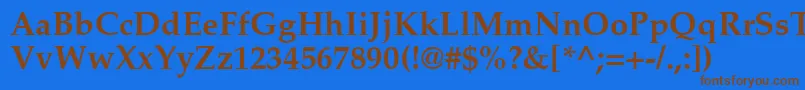 PalatinoРџРѕР»СѓР¶РёСЂРЅС‹Р№ Font – Brown Fonts on Blue Background