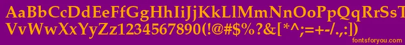 PalatinoРџРѕР»СѓР¶РёСЂРЅС‹Р№ Font – Orange Fonts on Purple Background