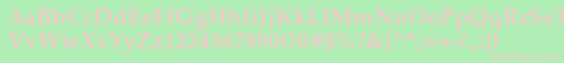 Fonte PalatinoРџРѕР»СѓР¶РёСЂРЅС‹Р№ – fontes rosa em um fundo verde