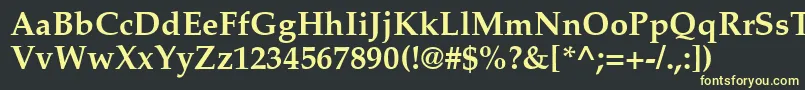 フォントPalatinoРџРѕР»СѓР¶РёСЂРЅС‹Р№ – 黒い背景に黄色の文字