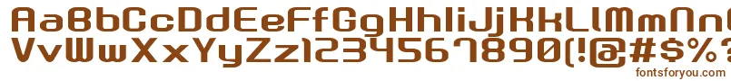 GauRootN-Schriftart – Braune Schriften auf weißem Hintergrund