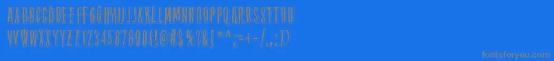 フォントThirteenthFloor2 – 青い背景に灰色の文字