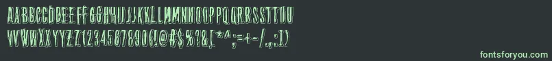 フォントThirteenthFloor2 – 黒い背景に緑の文字