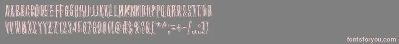 ThirteenthFloor2-Schriftart – Rosa Schriften auf grauem Hintergrund