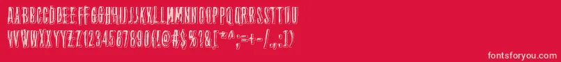 ThirteenthFloor2-Schriftart – Rosa Schriften auf rotem Hintergrund