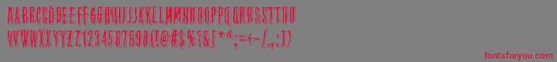 フォントThirteenthFloor2 – 赤い文字の灰色の背景