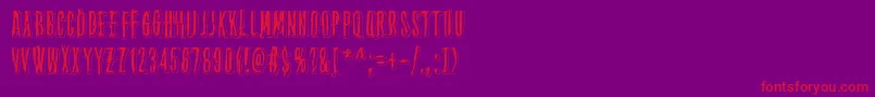 ThirteenthFloor2 Font – Red Fonts on Purple Background