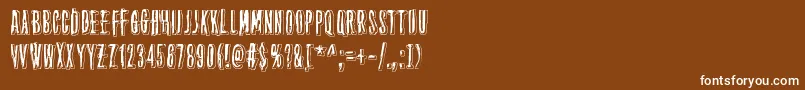 Шрифт ThirteenthFloor2 – белые шрифты на коричневом фоне