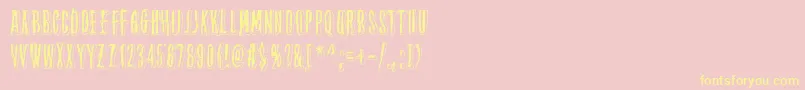 Шрифт ThirteenthFloor2 – жёлтые шрифты на розовом фоне