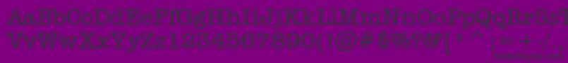 AmericanTypewriterMediumBt Font – Black Fonts on Purple Background