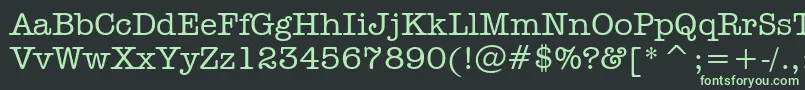 AmericanTypewriterMediumBt-fontti – vihreät fontit mustalla taustalla