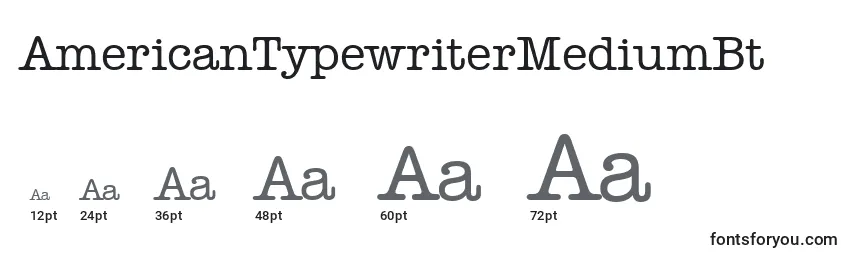 Размеры шрифта AmericanTypewriterMediumBt