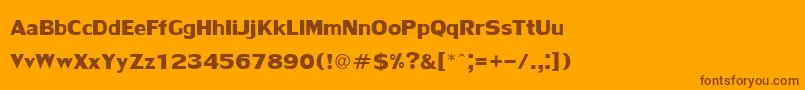 LilyupcBold Font – Brown Fonts on Orange Background