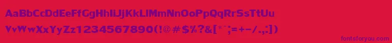 LilyupcBold Font – Purple Fonts on Red Background
