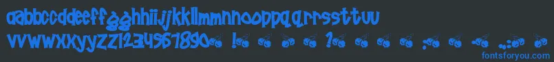 Pornhut ffy Font – Blue Fonts on Black Background