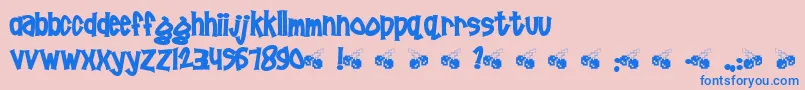 Pornhut ffy Font – Blue Fonts on Pink Background