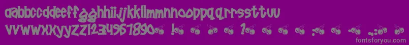 Pornhut ffy-Schriftart – Graue Schriften auf violettem Hintergrund