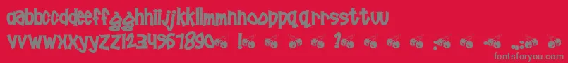 Шрифт Pornhut ffy – серые шрифты на красном фоне