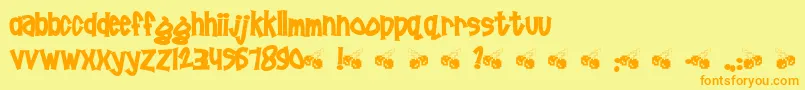 Police Pornhut ffy – polices orange sur fond jaune