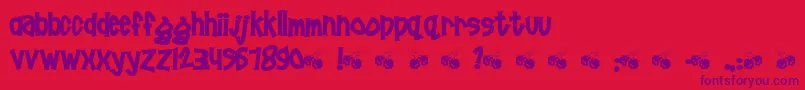 Pornhut ffy Font – Purple Fonts on Red Background