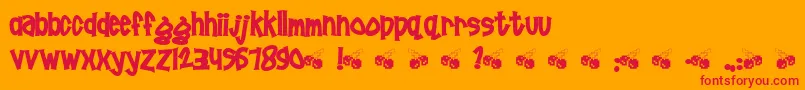 Pornhut ffy Font – Red Fonts on Orange Background