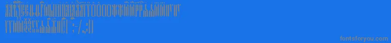 Weitere Informationen zur KathismaIeucs-Schriftart KathismaIeucs-Schriftart – Graue Schriften auf blauem Hintergrund
