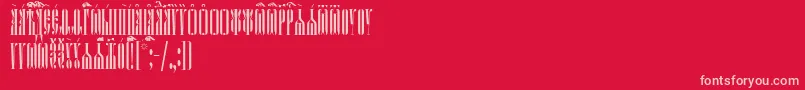 KathismaIeucs Font – Pink Fonts on Red Background