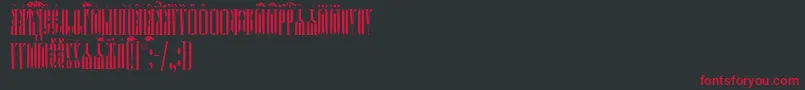 KathismaIeucs Font – Red Fonts on Black Background