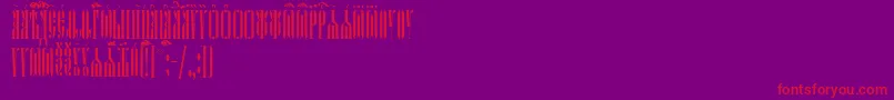 KathismaIeucs Font – Red Fonts on Purple Background