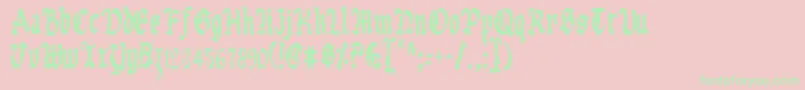 Uberv2c Font – Green Fonts on Pink Background