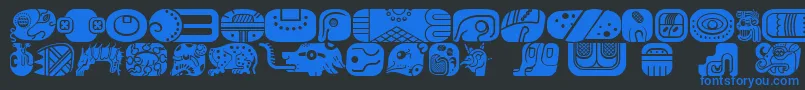 En savoir plus sur la police MayanglyphsfillRegular Police MayanglyphsfillRegular – polices bleues sur fond noir