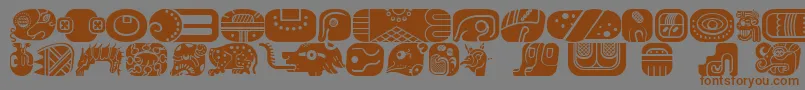 Saiba mais sobre a fonte MayanglyphsfillRegular Fonte MayanglyphsfillRegular – fontes marrons em um fundo cinza