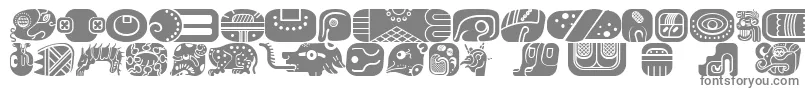 MayanglyphsfillRegular Font – Gray Fonts on White Background