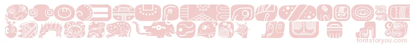 MayanglyphsfillRegular Font – Pink Fonts on White Background