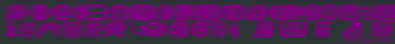 MayanglyphsfillRegular Font – Purple Fonts on Black Background