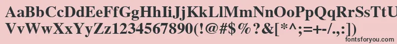TimesCeBold Font – Black Fonts on Pink Background